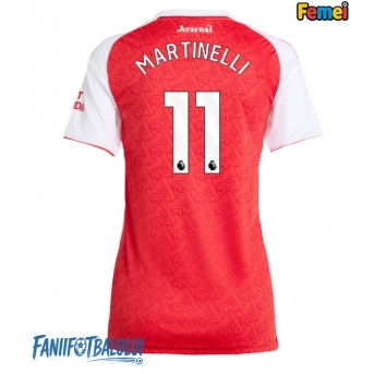 Arsenal Gabriel Martinelli #11 Tricou Fotbal Replică 2025-26 Femei Acasa